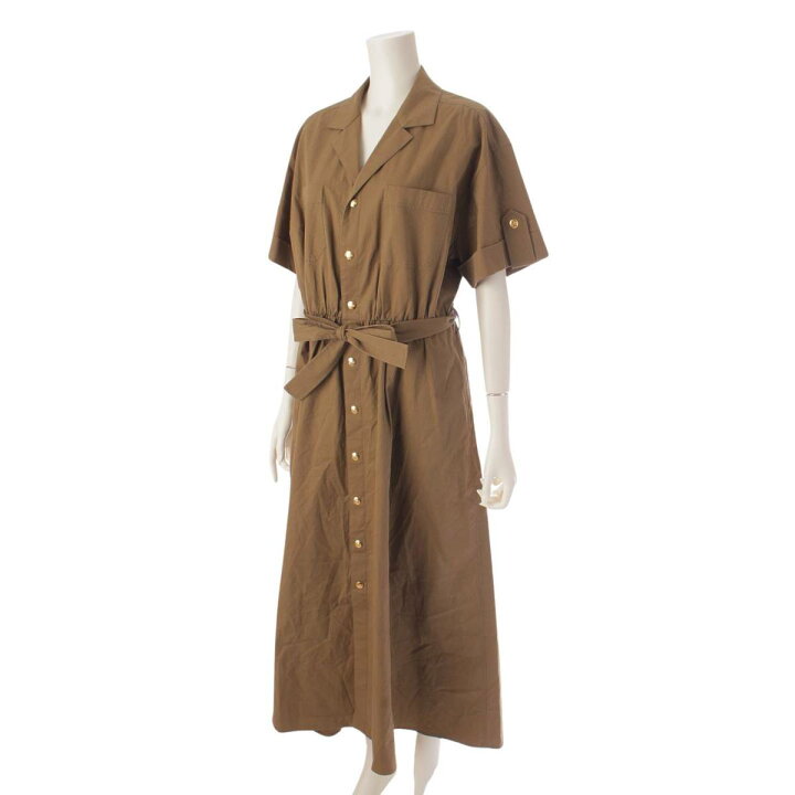 楽天市場】【セリーヌ】Celine 半袖 コットンツイル サファリドレス  