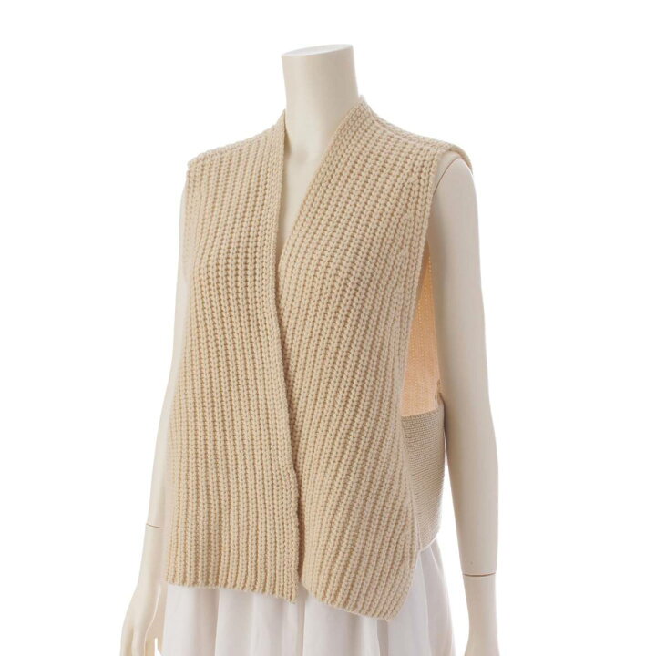 HIKEハイク22AW RIBBED VESTニットベストウールジレ｜ベスト・ジレ