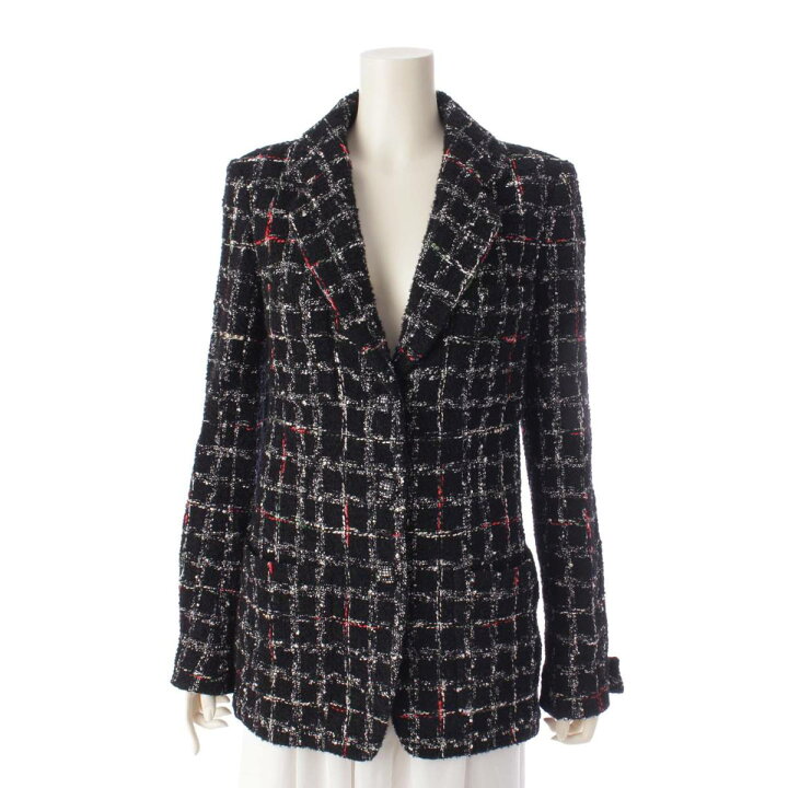 楽天市場】【シャネル】Chanel 23AW ラインストーン シルク アルパカ混 