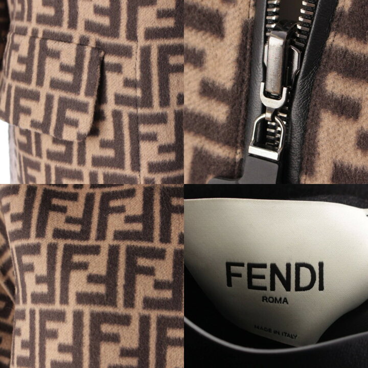 楽天市場】【フェンディ】Fendi フォックスファー ズッカ柄 シルク混  
