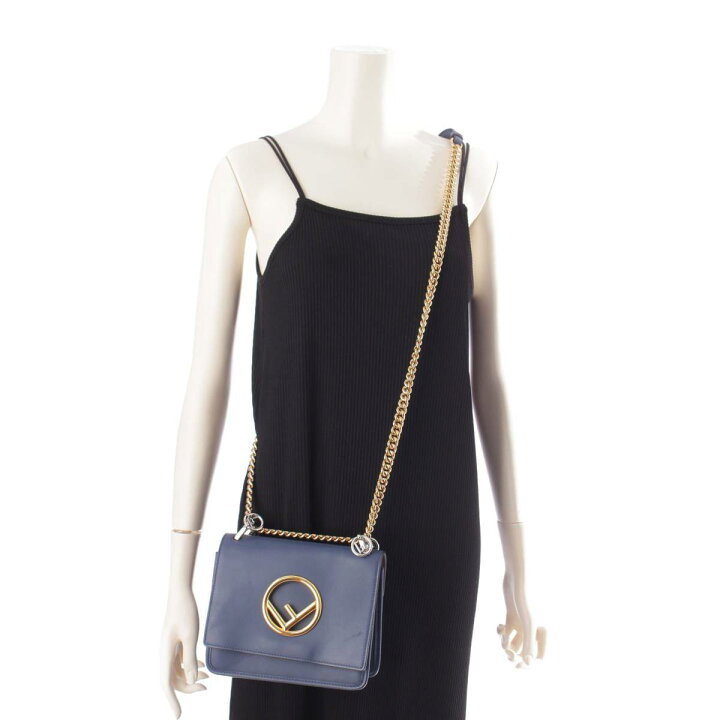 楽天市場】【フェンディ】Fendi FF キャナイ エフ レザー チェーン  