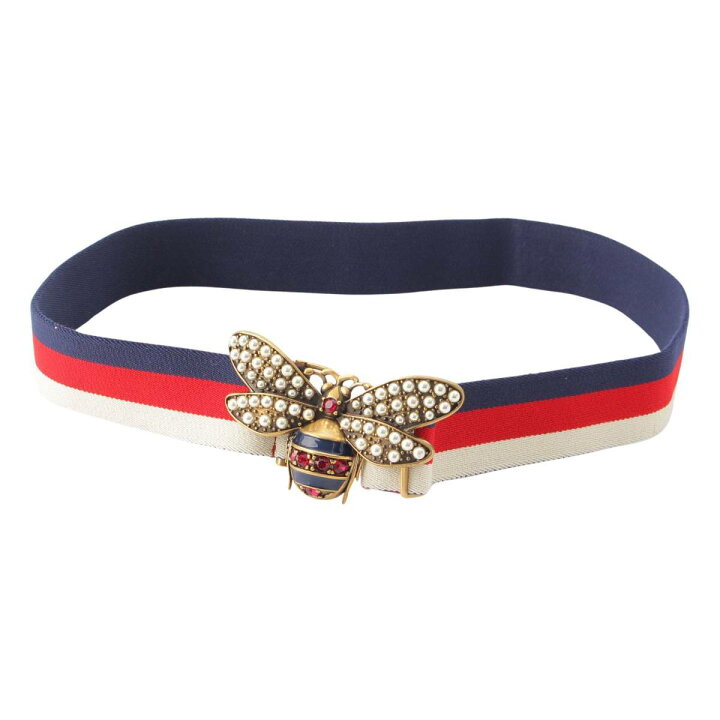 楽天市場】【グッチ】Gucci シルヴィー Beeバックル キャンバス ウェブ 