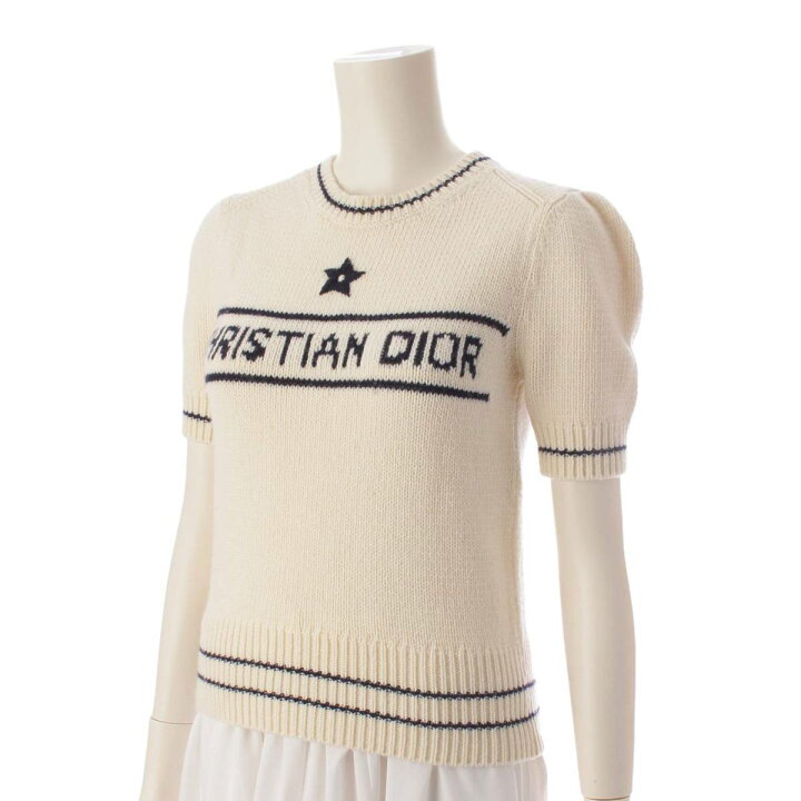 楽天市場】【ディオール】DIOR カシミヤ混ウール ロゴ 半袖 ニット 