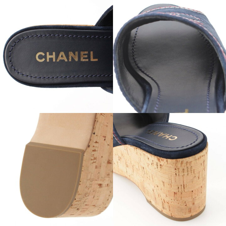 楽天市場】【シャネル】Chanel ココマーク スエード ウェッジソール 
