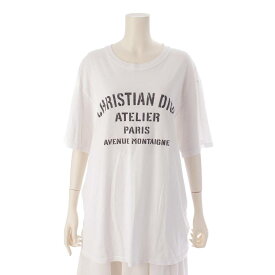 【ディオール】DIOR　21SS メンズ ATELIER アトリエ 半袖 ロゴ Tシャツ 043J615A0589 ホワイト XXL 【中古】【鑑定済・正規品保証】195777