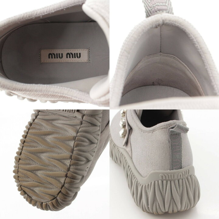 楽天市場】【ミュウミュウ】Miu Miu クリスタルスタッズ スリッポン 