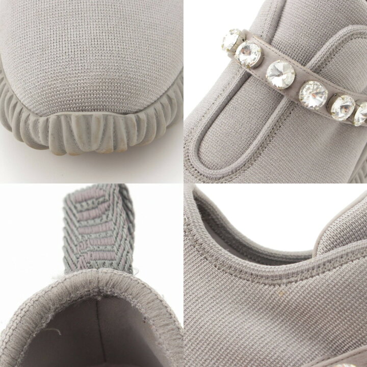 楽天市場】【ミュウミュウ】Miu Miu クリスタルスタッズ スリッポン 