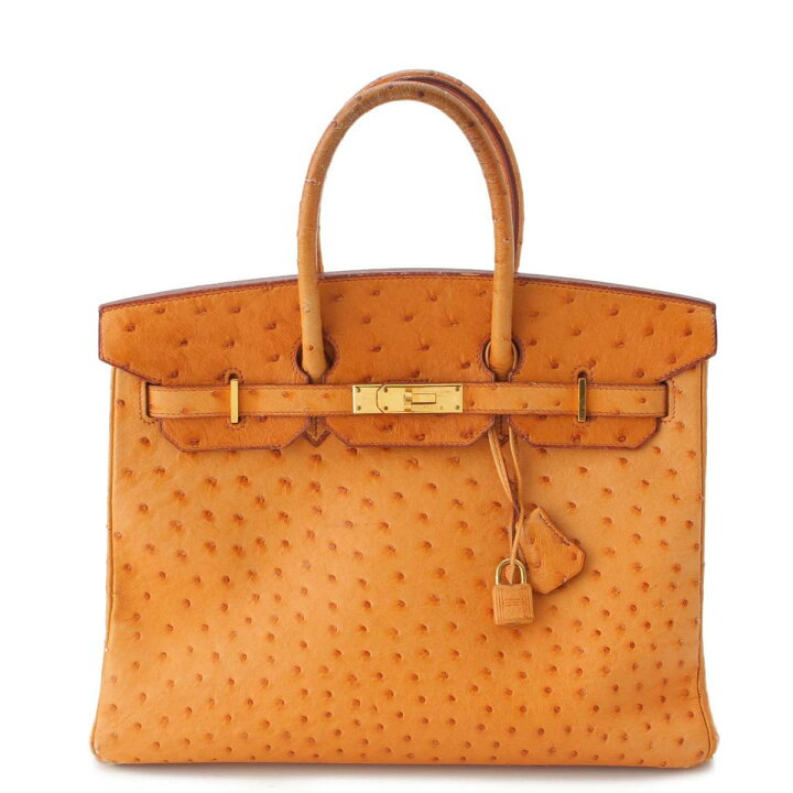 楽天市場】【エルメス】Hermes バーキン35 オーストリッチ ゴールド 