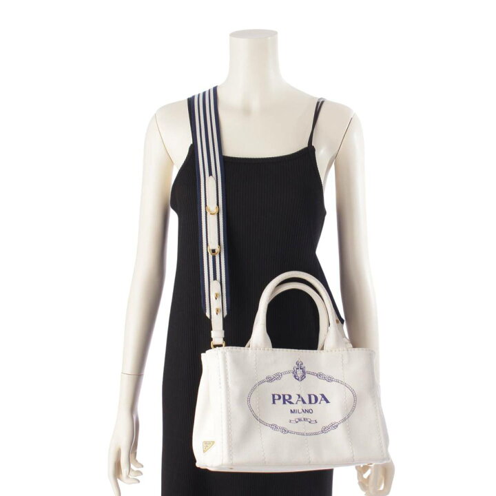 楽天市場】【プラダ】Prada カナパトート ロゴ 2WAY ハンド ショルダー  