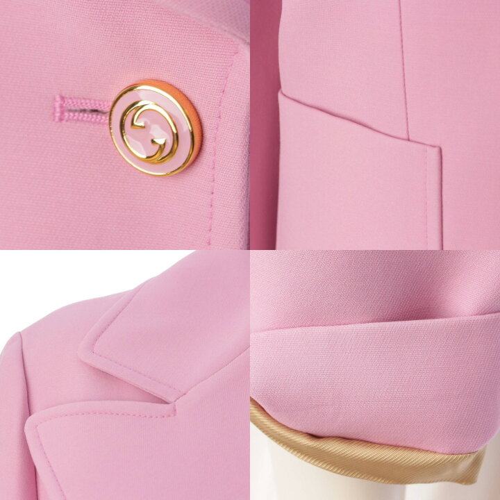 楽天市場】【グッチ】Gucci GGボタン ウール シルク シングル 