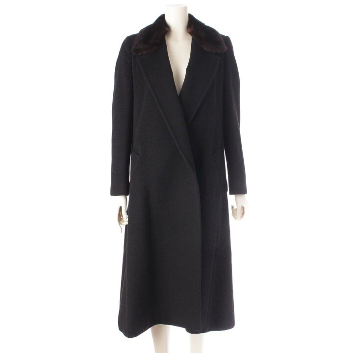 楽天市場】【マックスマーラ】Max mara キャメル 襟ミンクファー付 