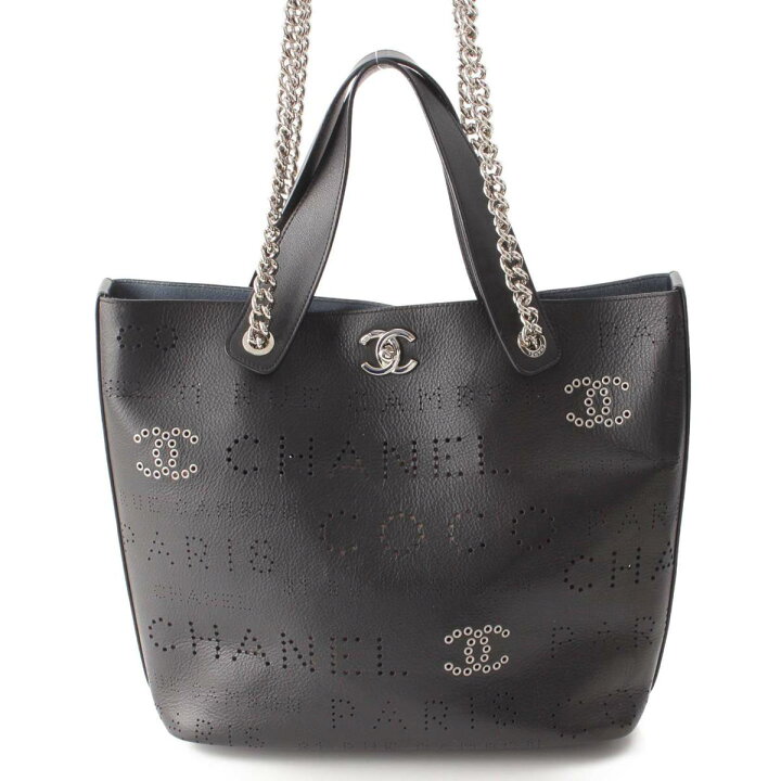 楽天市場】【シャネル】Chanel 27番台 ココマーク パンチング レザー  