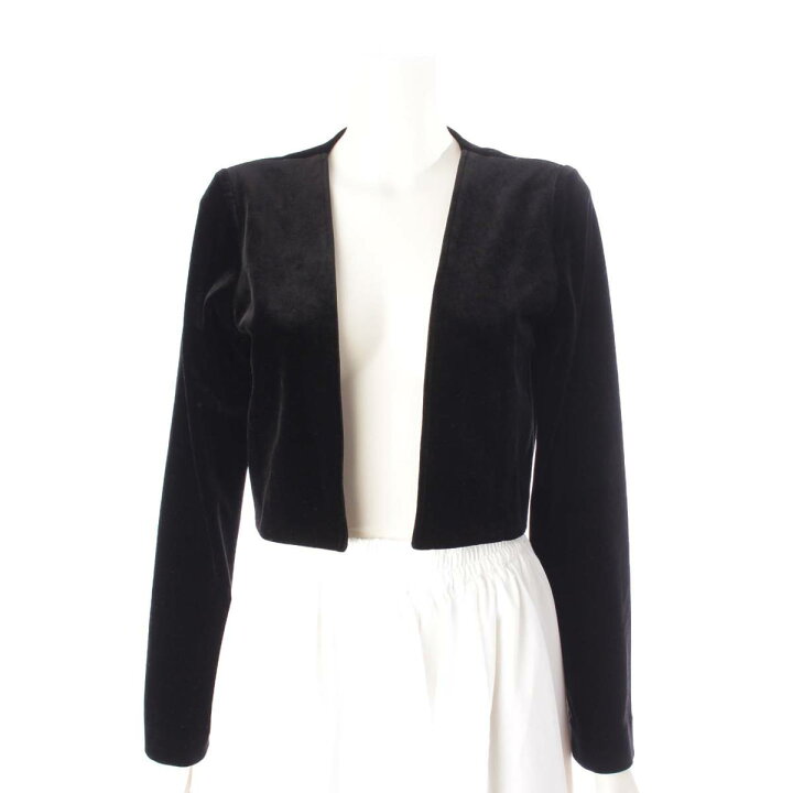 フォクシーNYカーディガンベロアブラック 