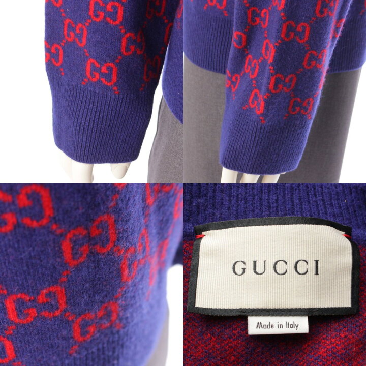 楽天市場】【グッチ】Gucci メンズ GGジャガード ウール カシミヤ 