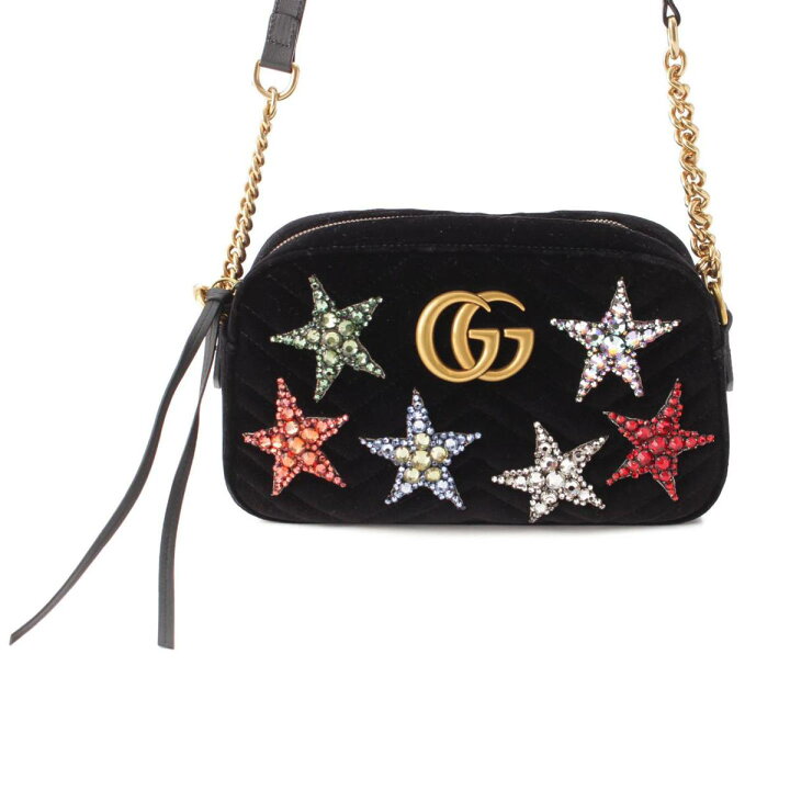 楽天市場】【グッチ】Gucci GGマーモント スター ベロア チェーン 