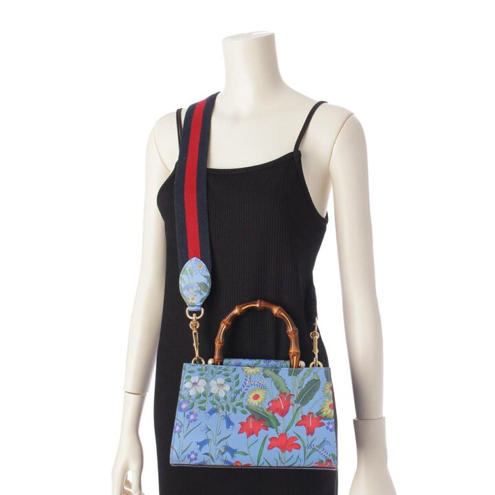 楽天市場】【グッチ】Gucci バンブー ニムフェア ニューフローラ 花柄 