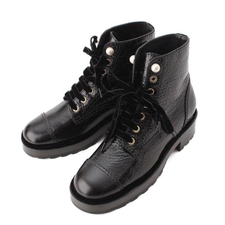 楽天市場】【シャネル】Chanel ココマーク レザー レースアップ  