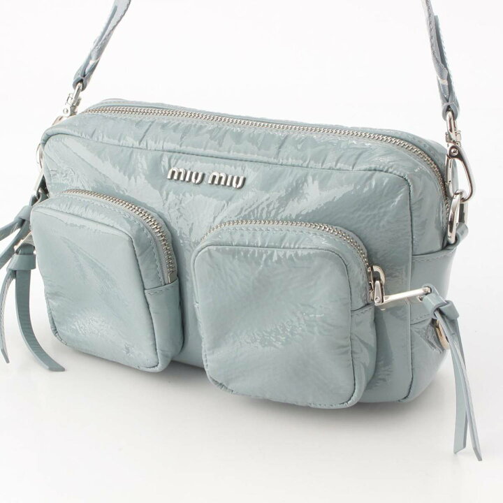 楽天市場】【ミュウミュウ】Miu Miu パテント ロゴ ポーチ付き 