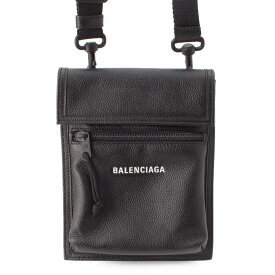 【バレンシアガ】Balenciaga　エクスプローラー ロゴ レザー ポシェット ショルダーバッグ 655982 ブラック 【中古】【鑑定済・正規品保証】204671