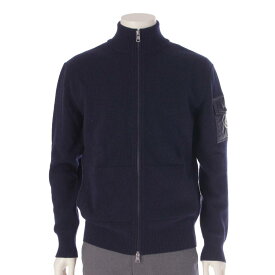 【モンクレール】Moncler　23年 メンズ CARDIGAN ジップアップ 長袖 ナイロン ニット セーター ネイビー S 未使用【中古】【鑑定済・正規品保証】205350