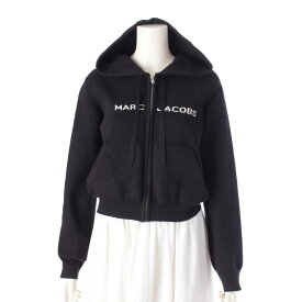 【マークジェイコブス】Marc jacobs　ロゴ コットン×ナイロン ジップアップパーカー N603C02RE21 ブラック S 【中古】【鑑定済・正規品保証】205869