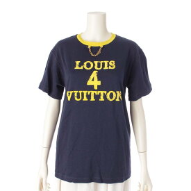 【ルイヴィトン】Louis Vuitton　Louis 4 Vuitton プリント カットソー Tシャツ トップス 1ABCV4 ネイビー 5 【中古】【鑑定済・正規品保証】186935