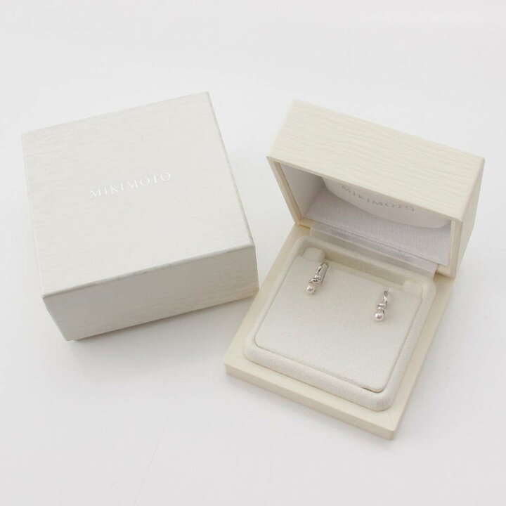 楽天市場】【ミキモト】Mikimoto スパイラル パール 5mm フックピアス 