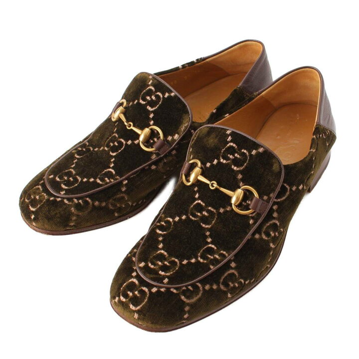 楽天市場】【グッチ】Gucci メンズ ベロア ホースビット ローファー 