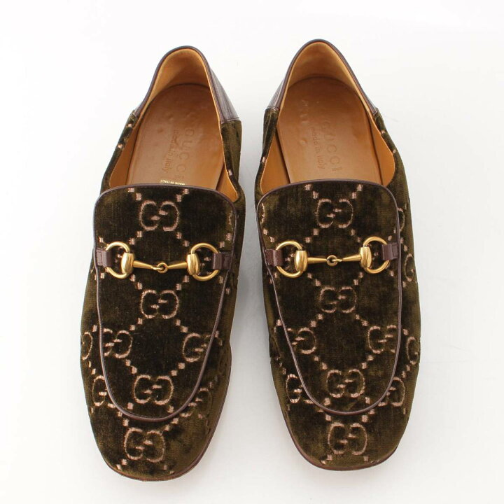 楽天市場】【グッチ】Gucci メンズ ベロア ホースビット ローファー 