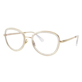 【シャネル】Chanel　ラインストーン クリア サングラス アイウェア 眼鏡 2207-B-S ゴールド 53□21 【中古】【鑑定済・正規品保証】207381