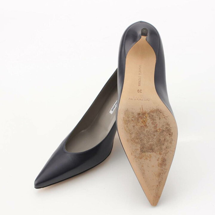 楽天市場】【マノロブラニク】Manolo Blahnik レザー ポインテッドトゥ 