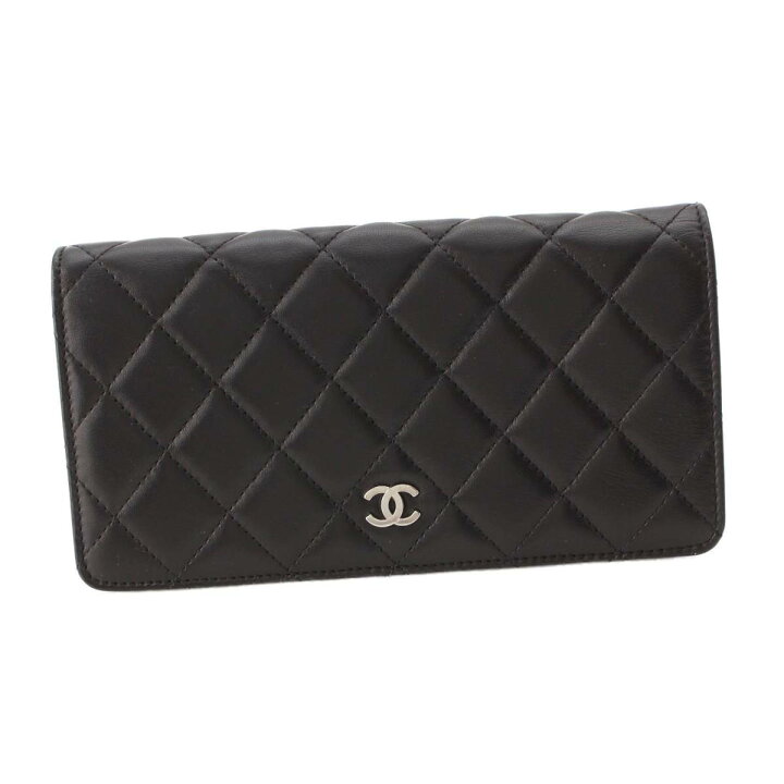 楽天市場】【シャネル】Chanel 10番台 マトラッセ ラムスキン 二つ折り 