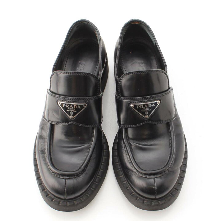 楽天市場】【プラダ】Prada モノリス ブラッシュドレザー ローファー 