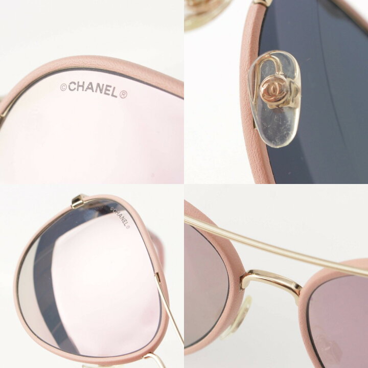 楽天市場】【シャネル】Chanel ココマーク チェーン レザー サングラス  