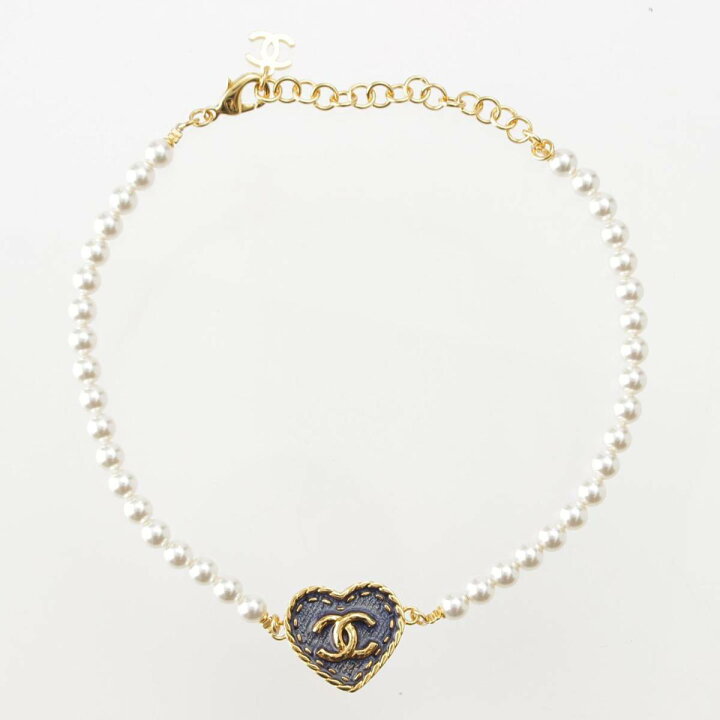 楽天市場】【シャネル】Chanel I24P パール ハート ネックレス 