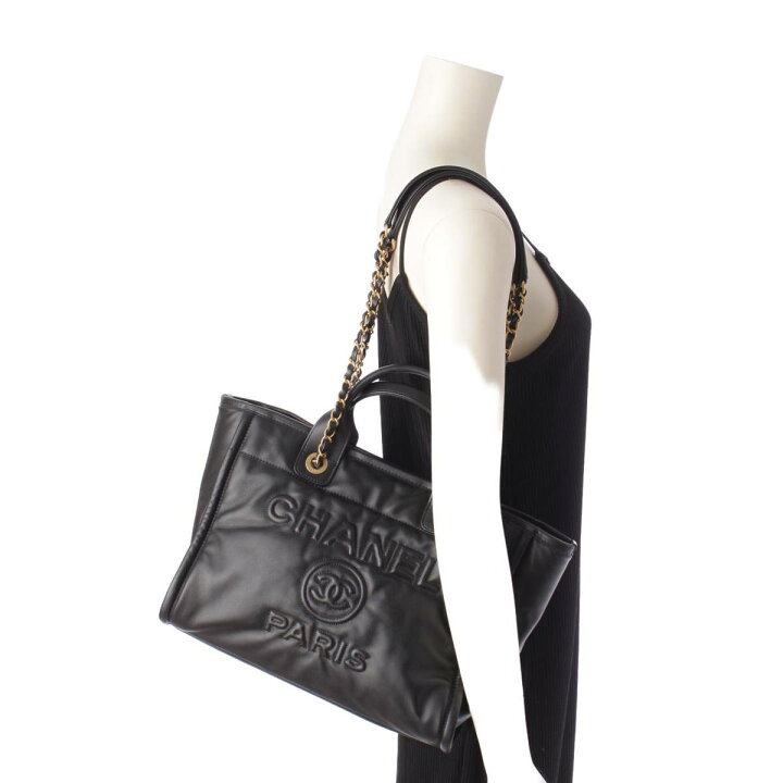 楽天市場】【シャネル】Chanel ドーヴィル スモール ラムスキン 2way  