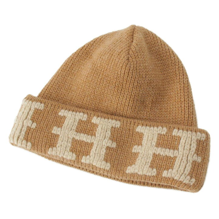 楽天市場】【エルメス】Hermes カシミヤ Hロゴ ニット帽 ビーニー  