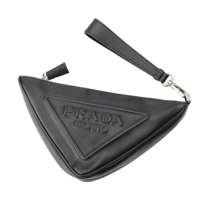 楽天市場】【プラダ】Prada トライアングル 三角ロゴ レザー クラッチ  