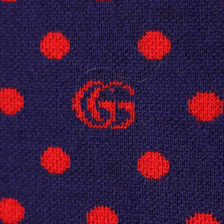 楽天市場】【グッチ】Gucci ドット GGロゴ ウール フレアニット ロング 