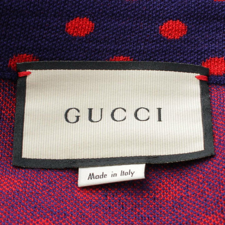 楽天市場】【グッチ】Gucci ドット GGロゴ ウール フレアニット ロング 
