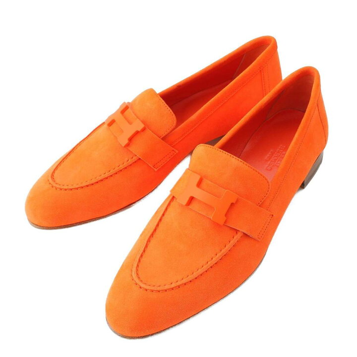 楽天市場】【エルメス】Hermes モカシンパリ スエードレザー Hロゴ 