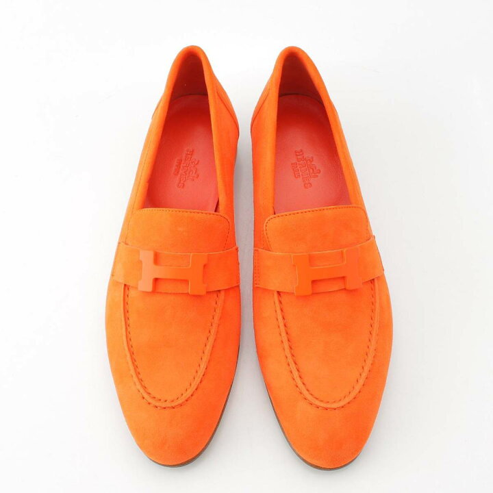 楽天市場】【エルメス】Hermes モカシンパリ スエードレザー Hロゴ 
