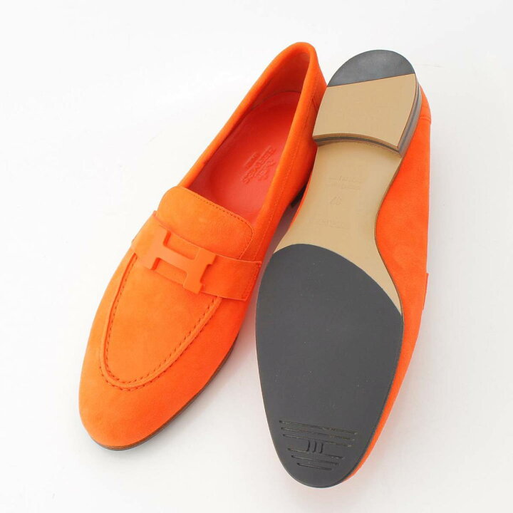 楽天市場】【エルメス】Hermes モカシンパリ スエードレザー Hロゴ 