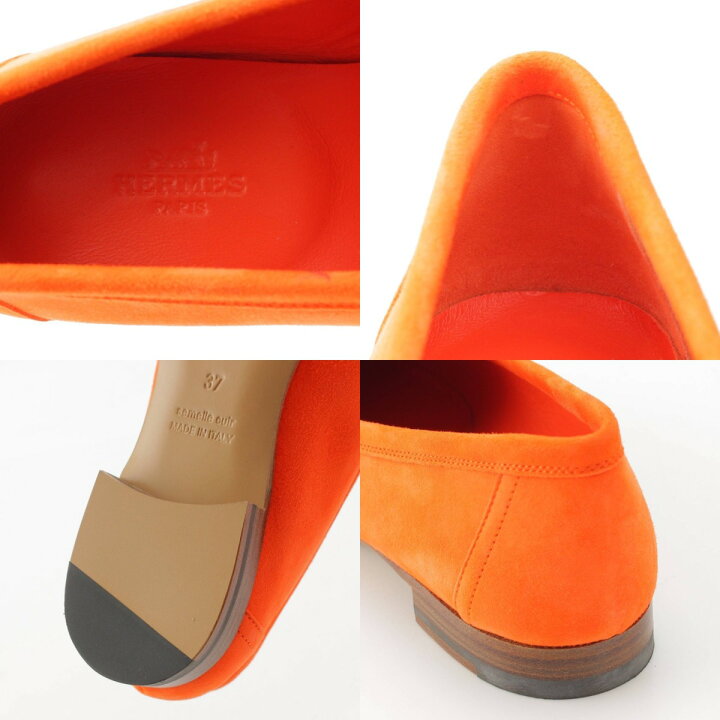楽天市場】【エルメス】Hermes モカシンパリ スエードレザー Hロゴ 