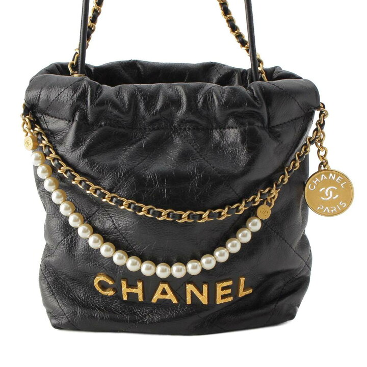 楽天市場】【シャネル】Chanel 22 ミニ シャイニークランプル カーフ  