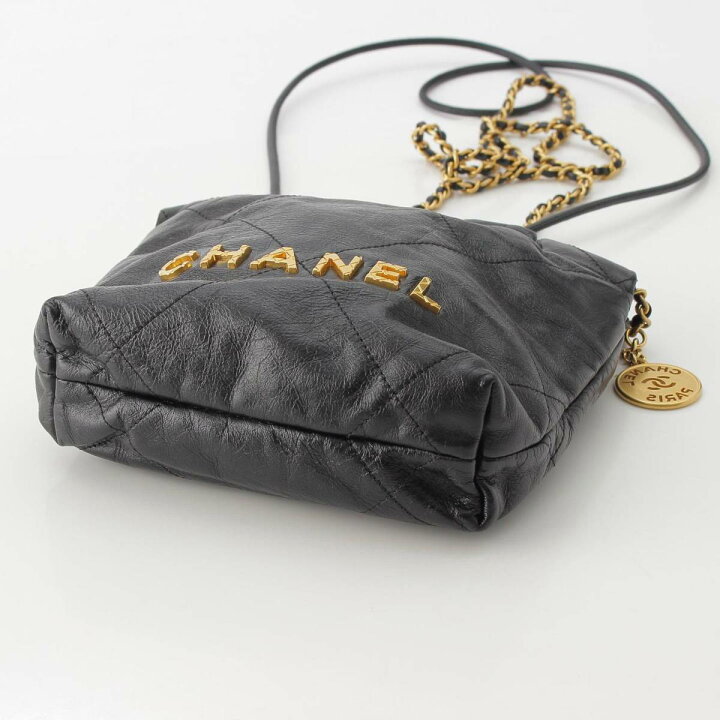 楽天市場】【シャネル】Chanel 22 ミニ シャイニークランプル カーフ 