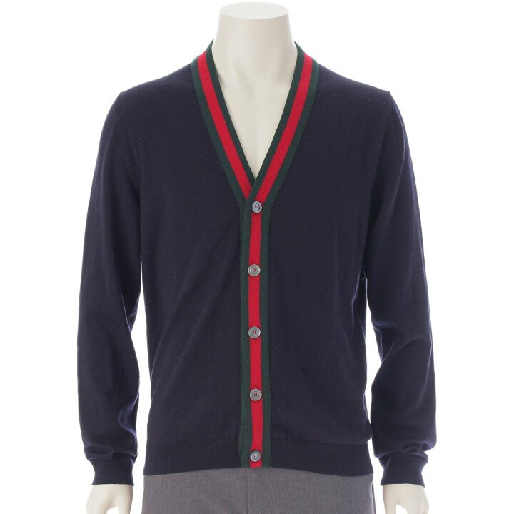 楽天市場】【グッチ】Gucci メンズ シェリーライン ウール Vネック 