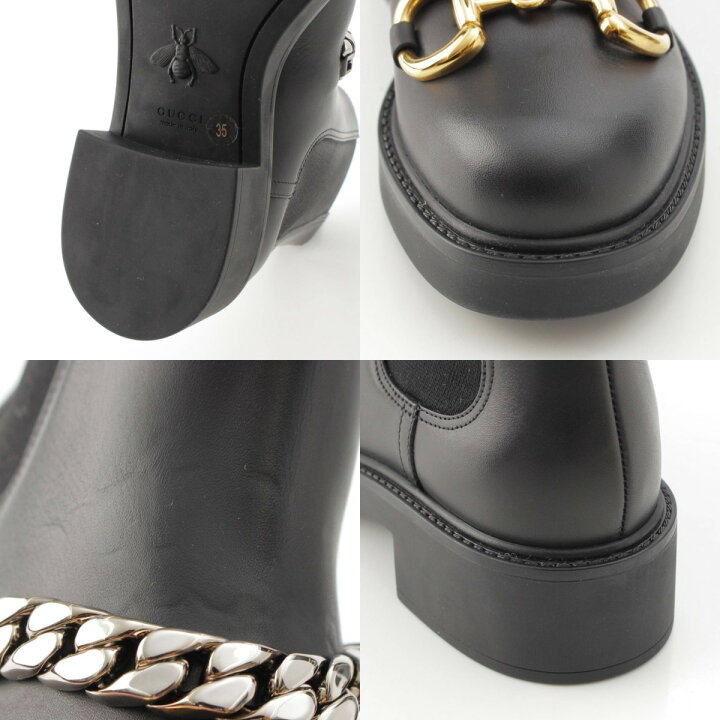 楽天市場】【グッチ】Gucci ホースビット金具 サイドゴア レザー 