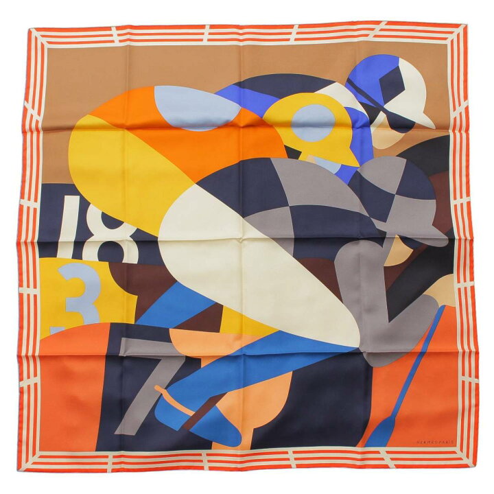 楽天市場】【エルメス】Hermes カレ90 18-3-7 ジョッキー シルク 