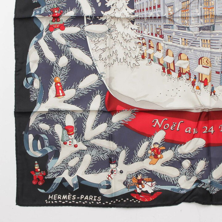 楽天市場】【エルメス】Hermes カレ90 Noel au 24 Faubourg フォーブル 